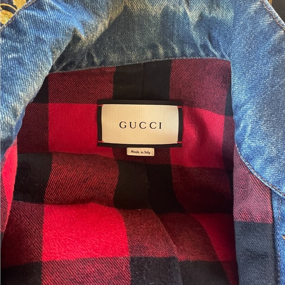 Gucci Warm Tiger Embroidery "Blind for Love" Accent Trucker Jacket - Picture 15 of 16